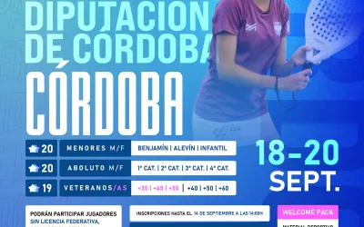 Cartel 4ª prueba del Circuito Provincial de Menores de Pádel Diputación de Córdoba